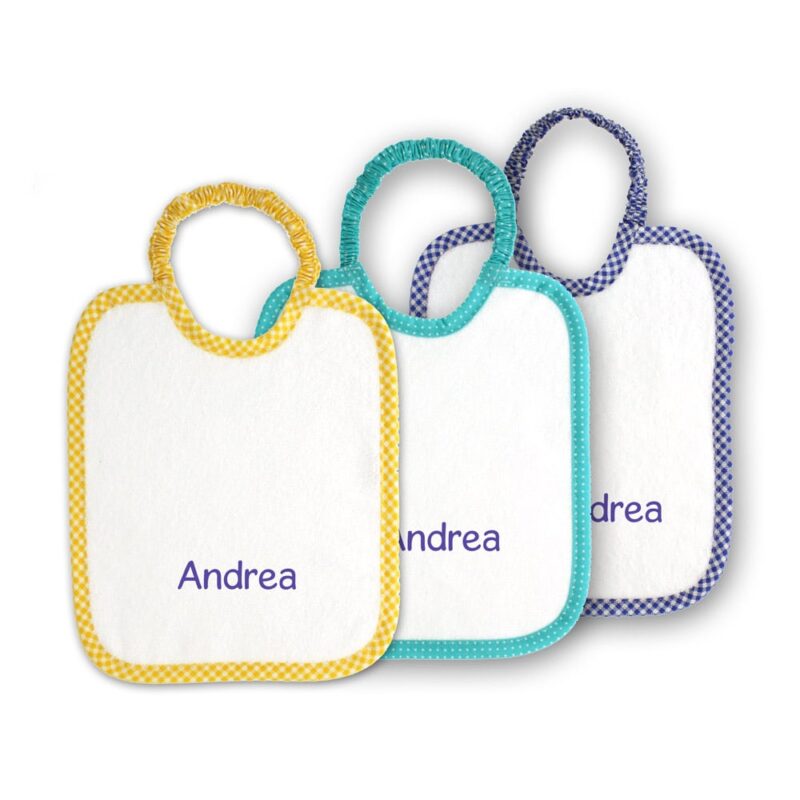 set tre bavaglini asilo nido