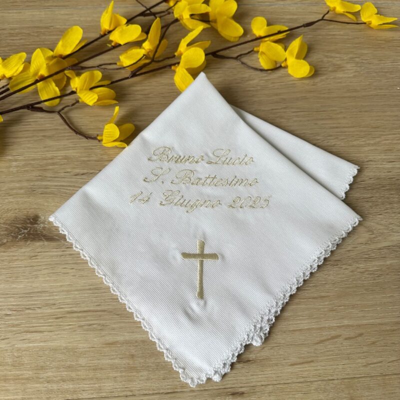 Lavetta Battesimo Croce Personalizzata - immagine 4