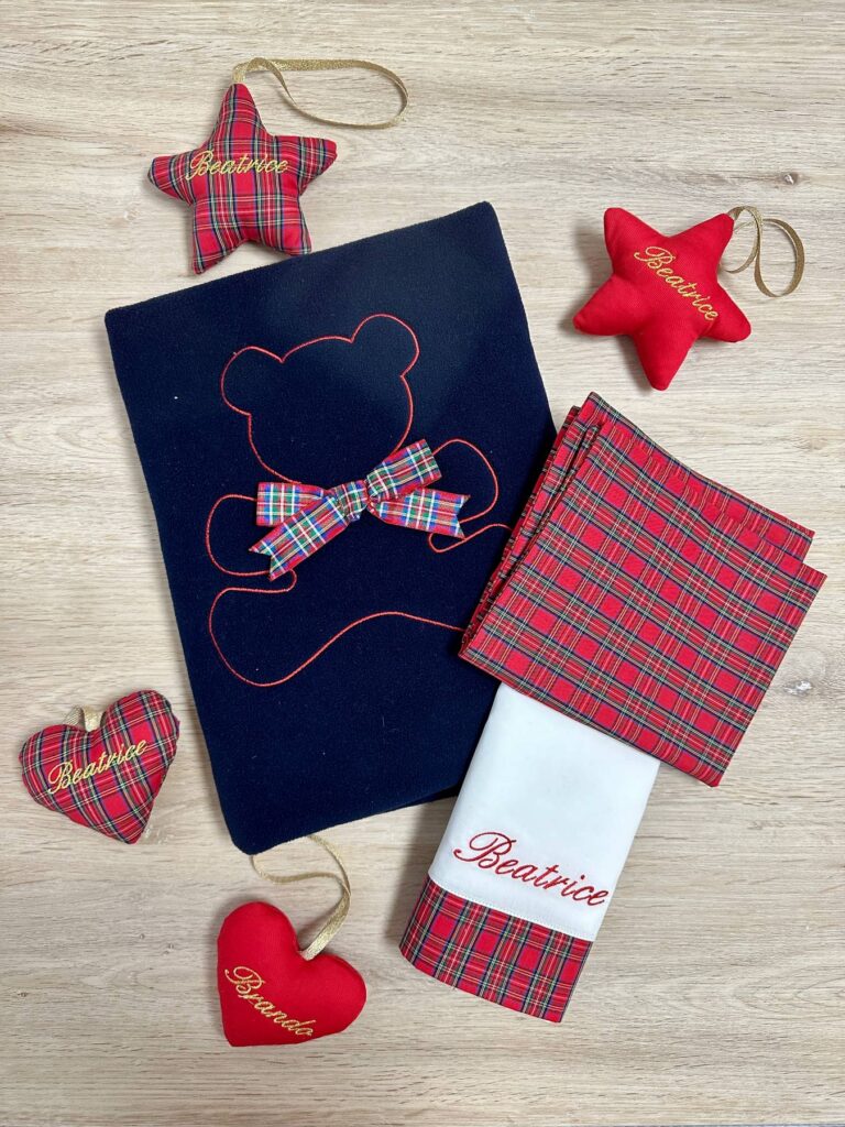Set regalo personalizzato lenzuolino culla con copertina pile