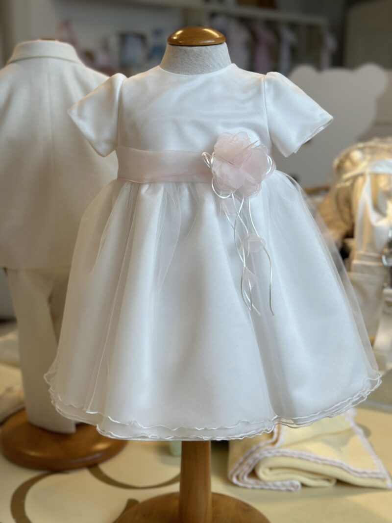Abitino cerimonia in organza con fiore Pure Firenze