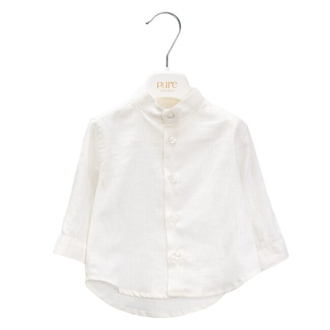 Camicia coreana misto lino Pure Firenze