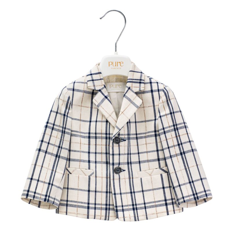 Giacca elegante in tessuto tartan Pure Firenze