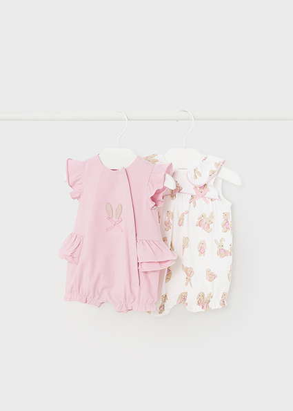 Set pagliaccetti tema coniglietto rosa Mayoral