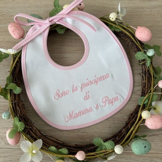 Bavaglino in Piquet con Frase Personalizzata