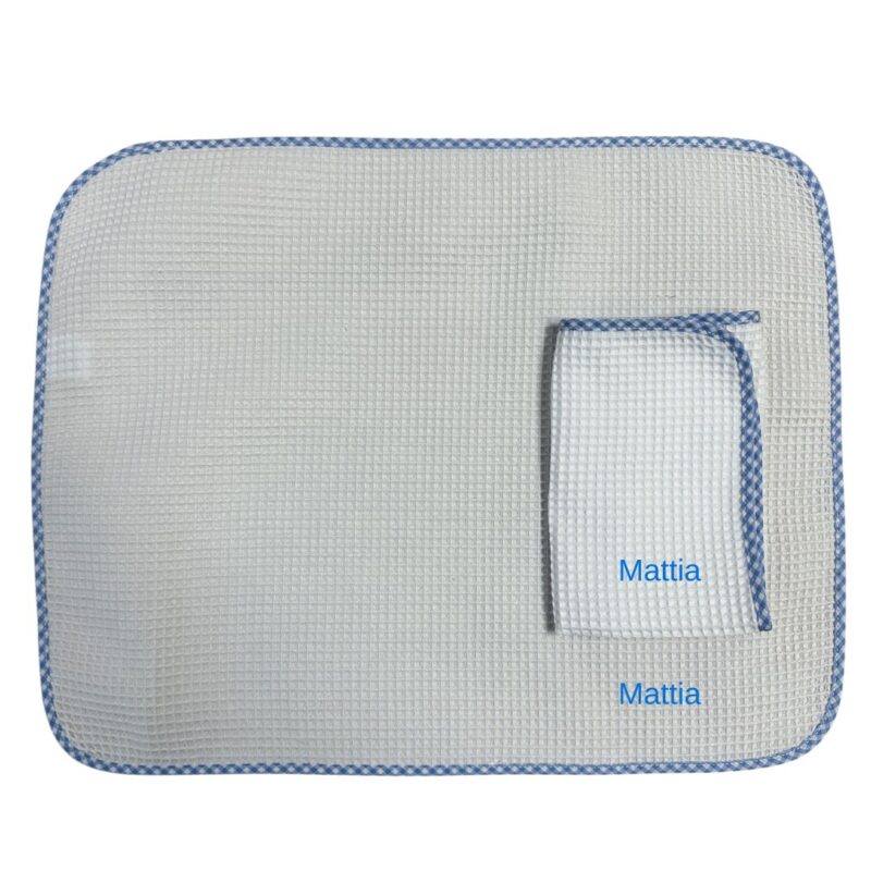 Set tovaglietta/tovagliolo personalizzati in nido d'ape