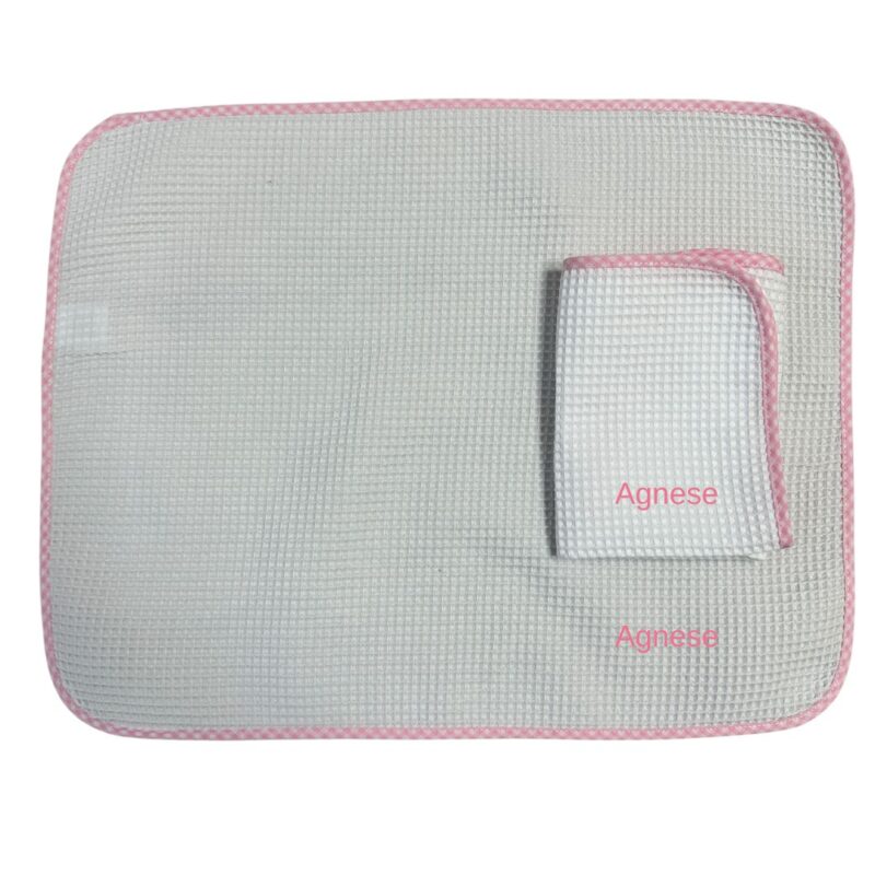 Set tovaglietta/tovagliolo personalizzati in nido d'ape