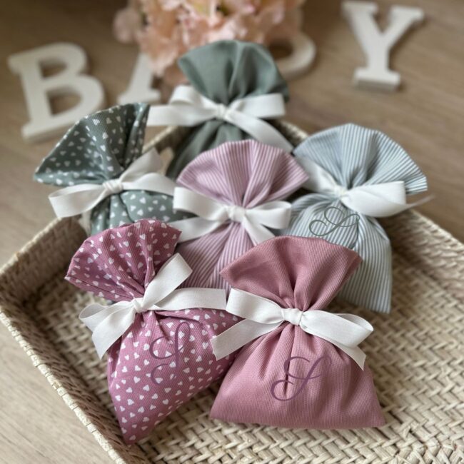 Sacchettini Personalizzabili Battesimo Nascita Celeste Bomboniera Celeste Bimbo Battesimo