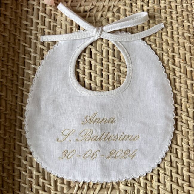 bavaglino lino personalizzato