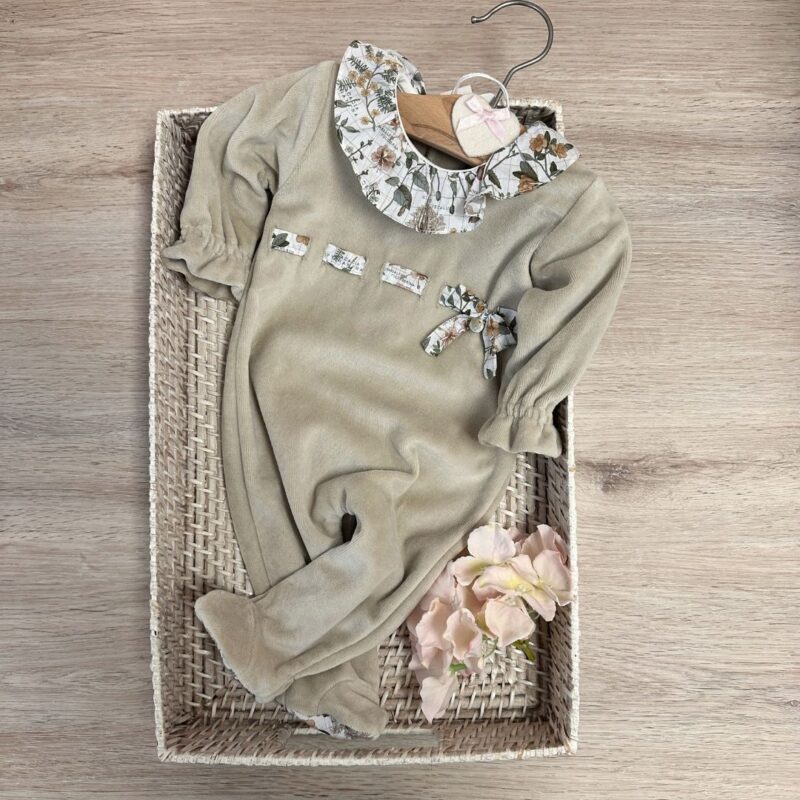Tutina in ciniglia con colletto liberty Coccodè