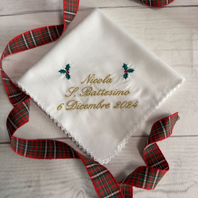 Lavetta Battesimo agrifoglio Personalizzata