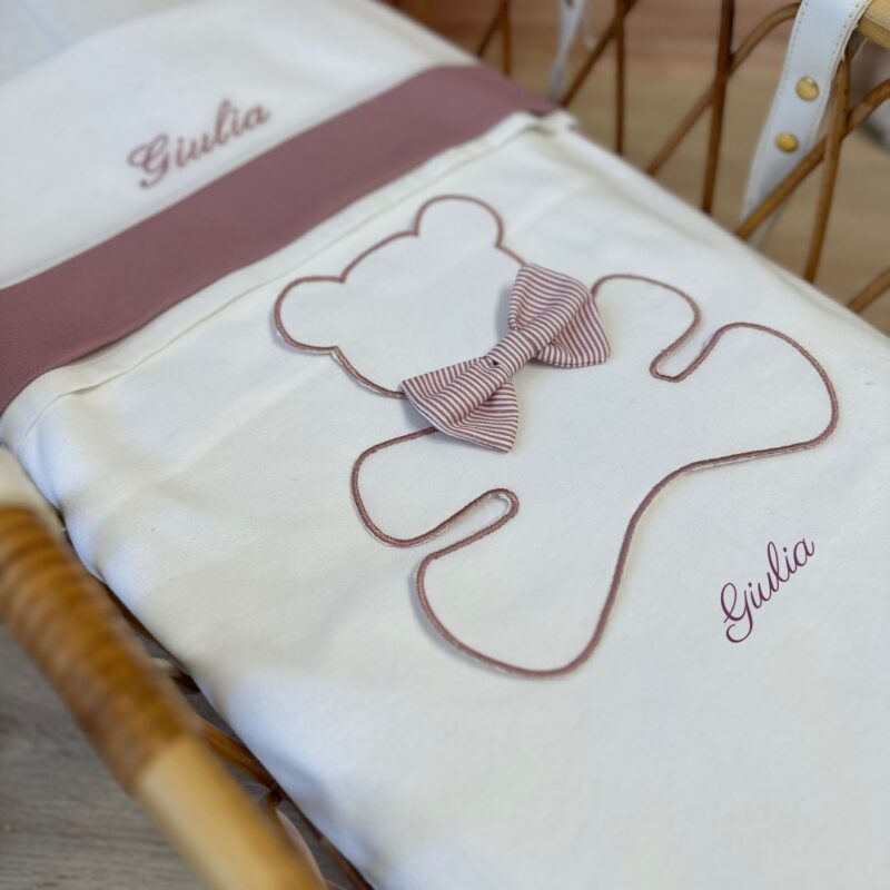 coperta culla in cotone orso