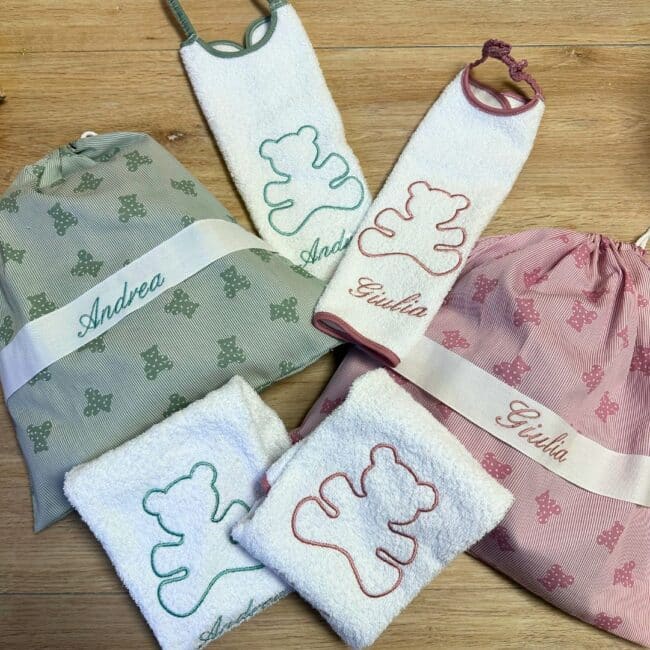 Set Asilo Scuola Materna Personalizzato Stampa Orsetti