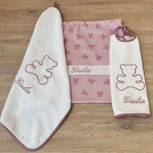 Set Asilo Personalizzato NIDO stampa Orsetti Malva