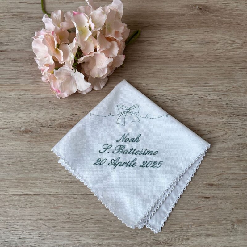 Lavetta Battesimo fiocco Personalizzata