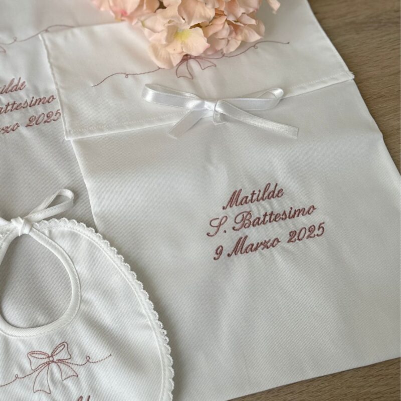 Busta Battesimo fiocco Personalizzata