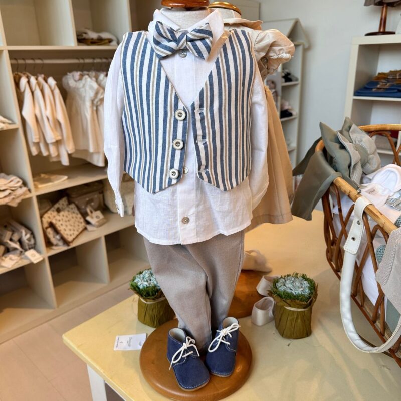 Completo con gilet in misto lino Coccodè