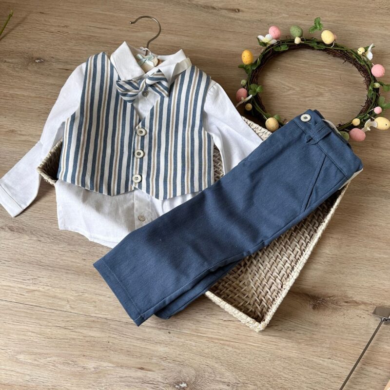 Completo con gilet in misto lino Coccodè
