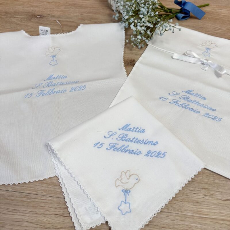 Componi il tuo Set battesimo stellina personalizzato in piquet