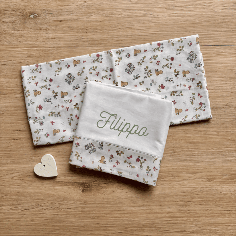 Set Lenzuolino Culla Personalizzato "Orsetto nel Bosco" - immagine 4