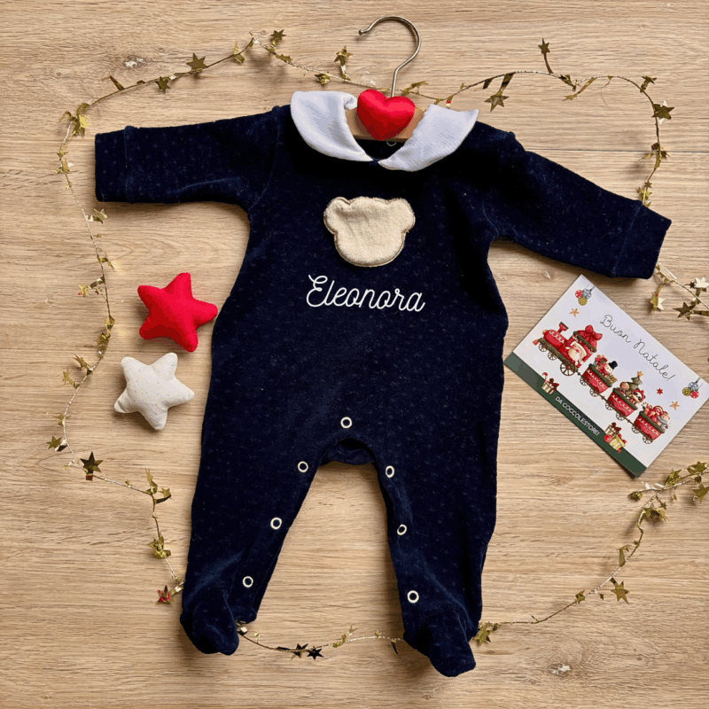 Tutina Ciniglia Orsetto Natale personalizzata - immagine 3