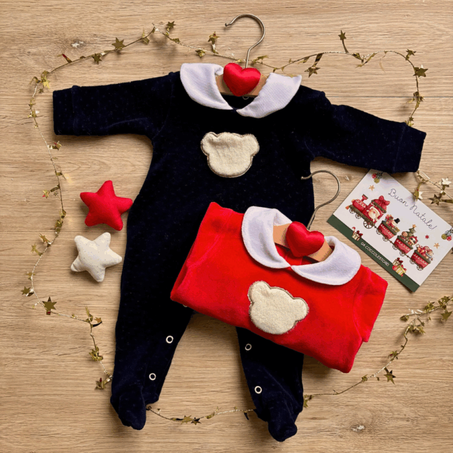 Tutina Ciniglia Orsetto Natale personalizzata