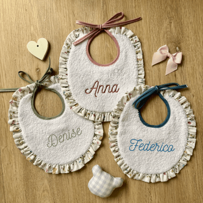 Bavaglino Volant Orsetto nel Bosco personalizzato