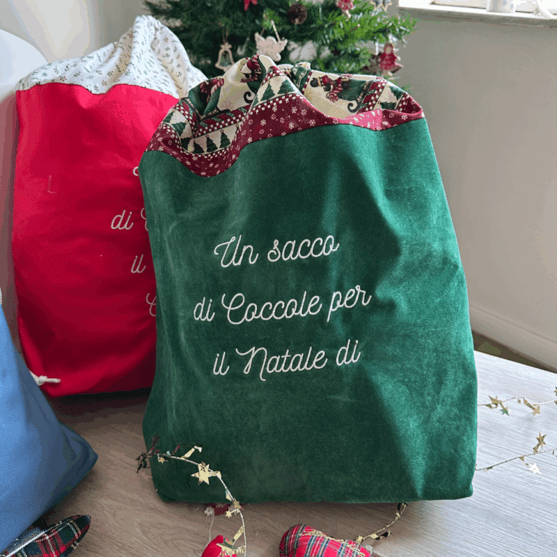 Sacca Regali di Babbo Natale Personalizzata - immagine 3