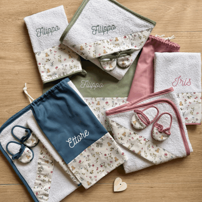 Set Bagnetto Personalizzato "Orsetto nel Bosco"