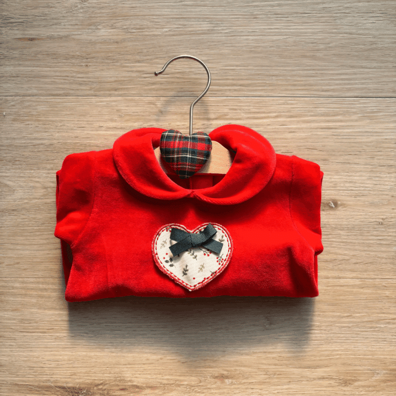 Tutina Neonato Cuore Agrifoglio Personalizzata - immagine 2