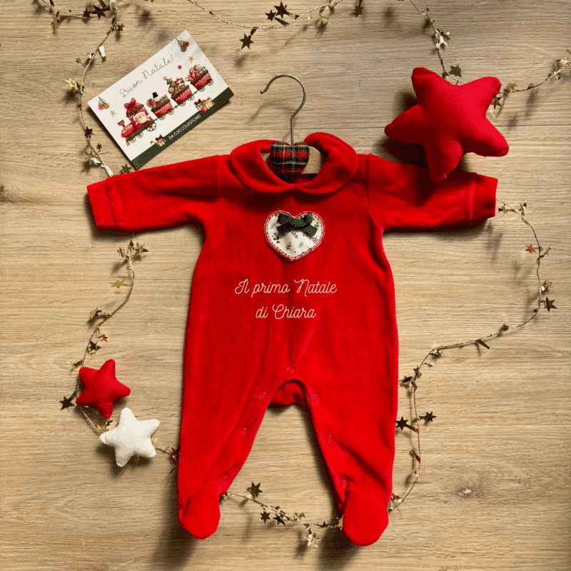 Tutina Neonato Cuore Agrifoglio Personalizzata - immagine 3
