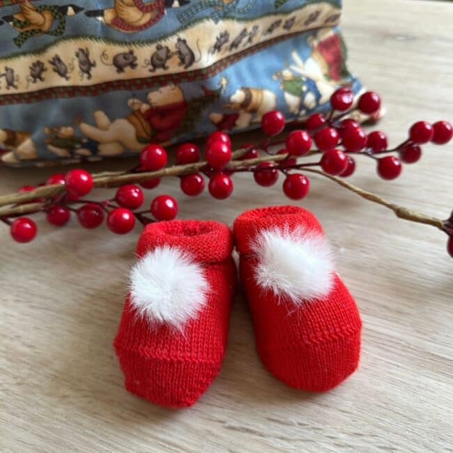babbucce pompon rosso