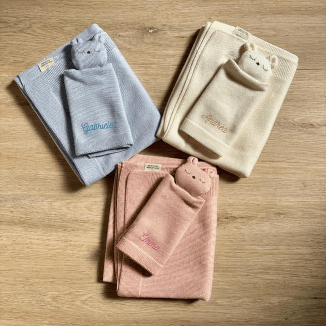 Set Regalo Nascita Personalizzato - DouDou e Copertina