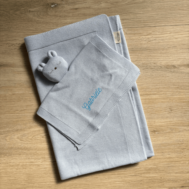 Set Regalo Nascita Personalizzato - DouDou e Copertina - immagine 3