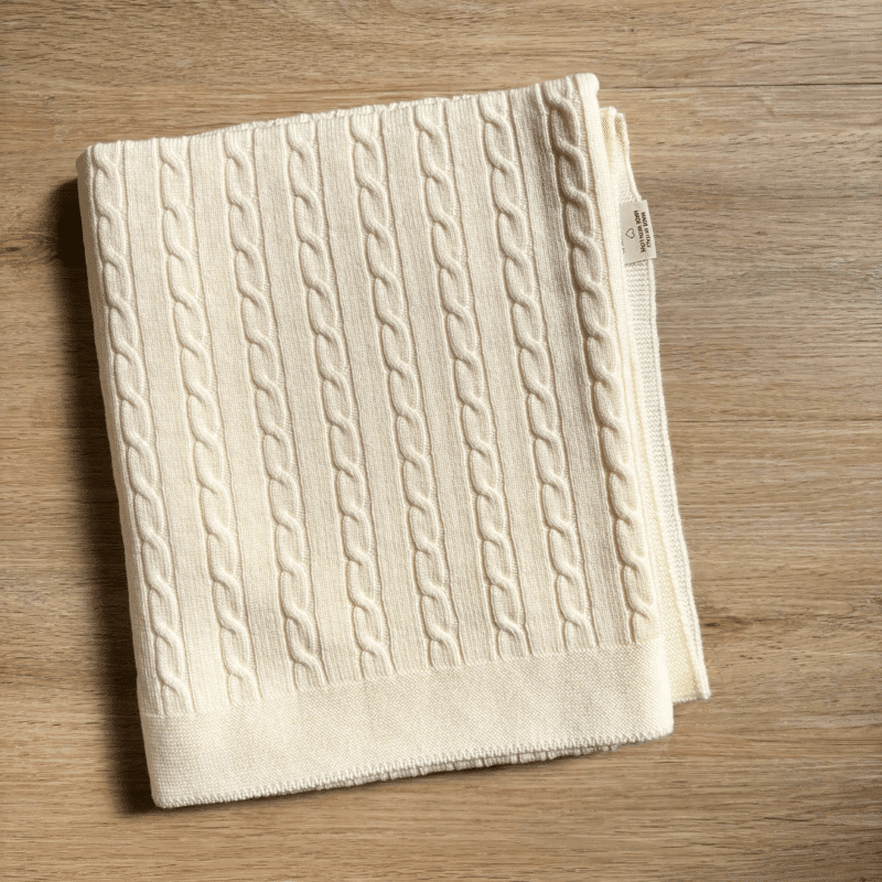 Copertina culla trecce in pura lana merino extrafine - immagine 6