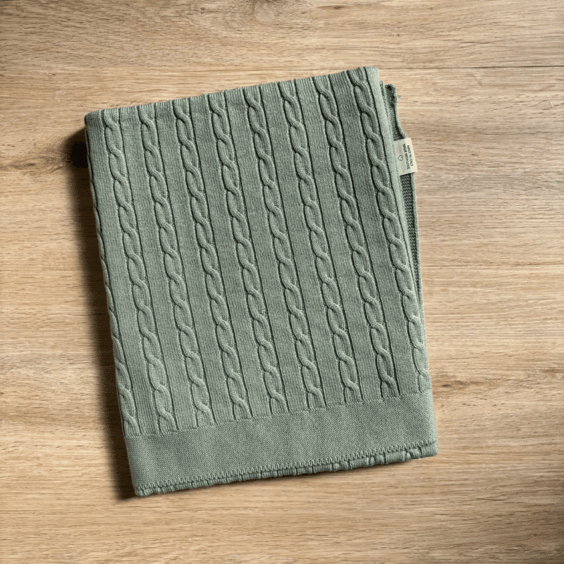 Copertina culla trecce in pura lana merino extrafine - immagine 2
