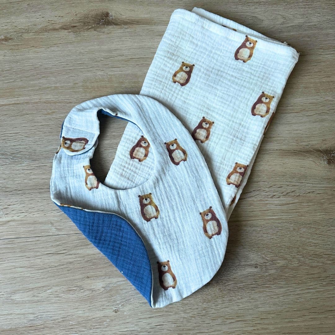 Corredino Personalizzato garza orsetti avio - immagine 5