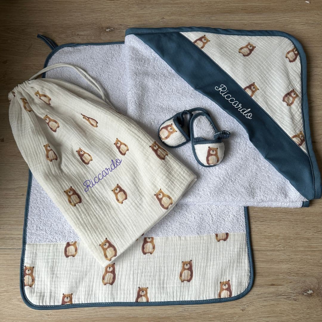 set bagnetto garza orsi blu