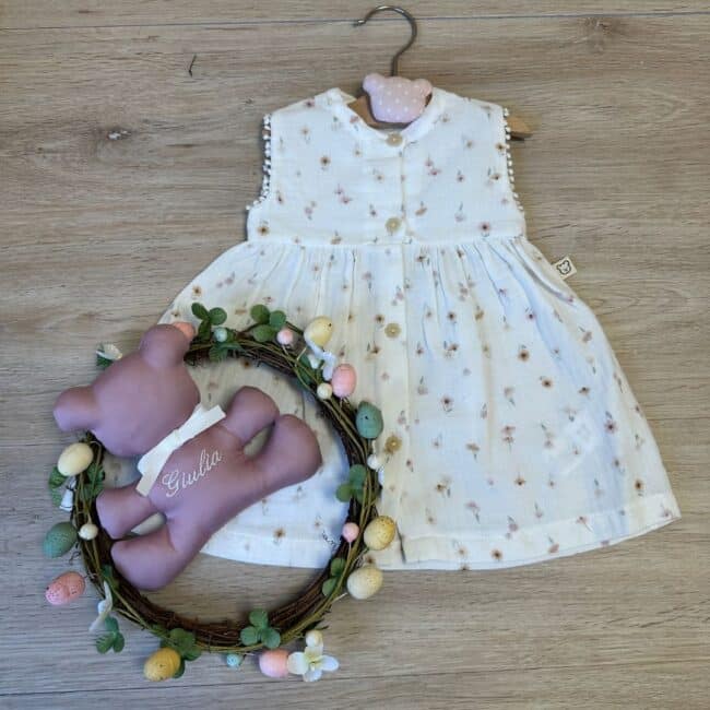 Scamiciato in garza fiorellini