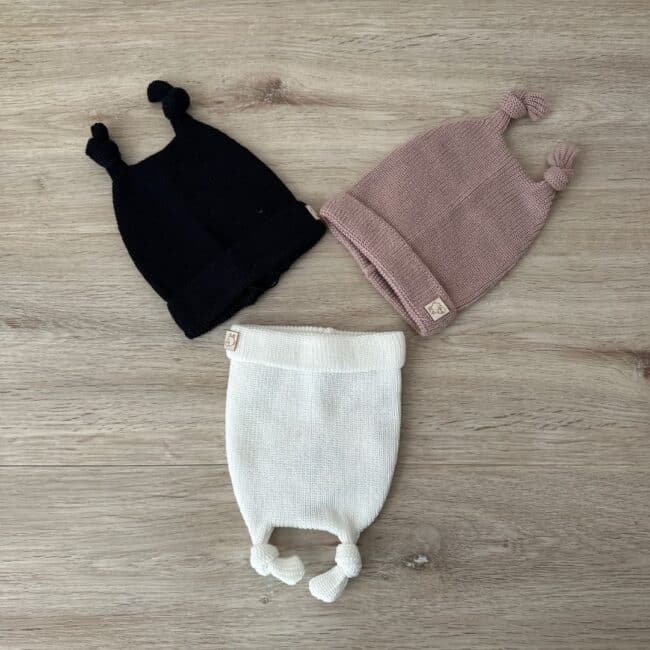 Cuffietta nodini in puro cotone bio