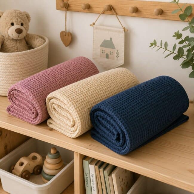 Coperta Lettino Personalizzata in cotone nido d'ape